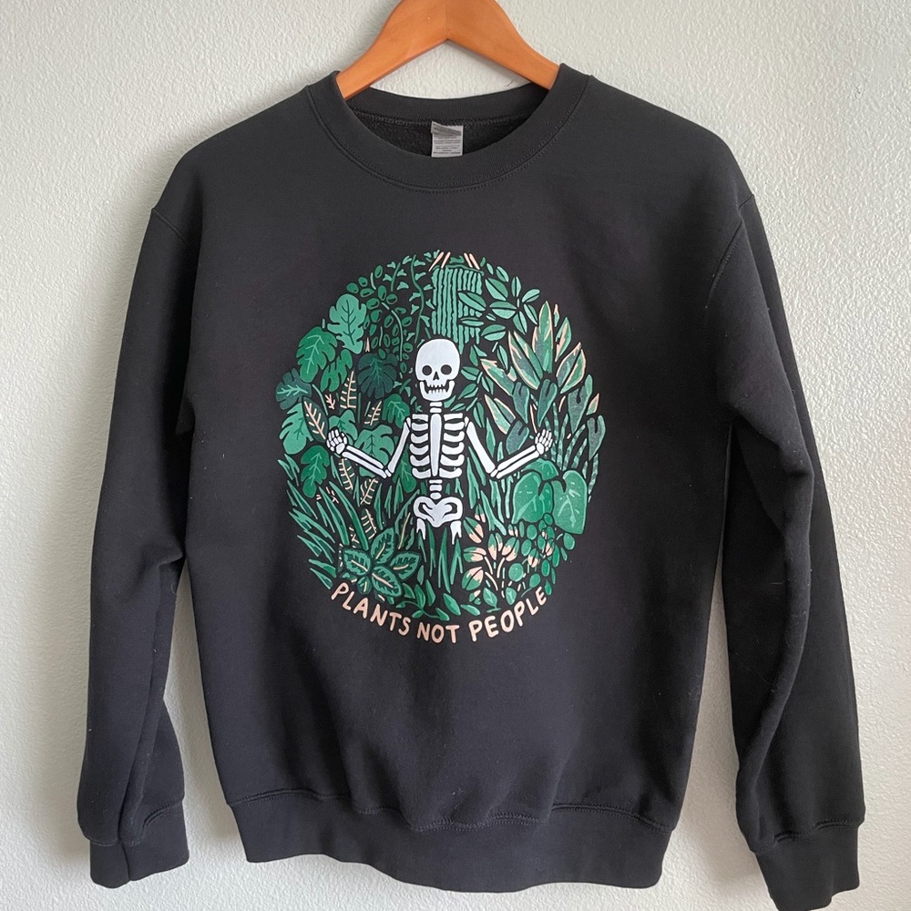 Wicked Clothed Plants Not People Crewneck Sweatshirt 💀